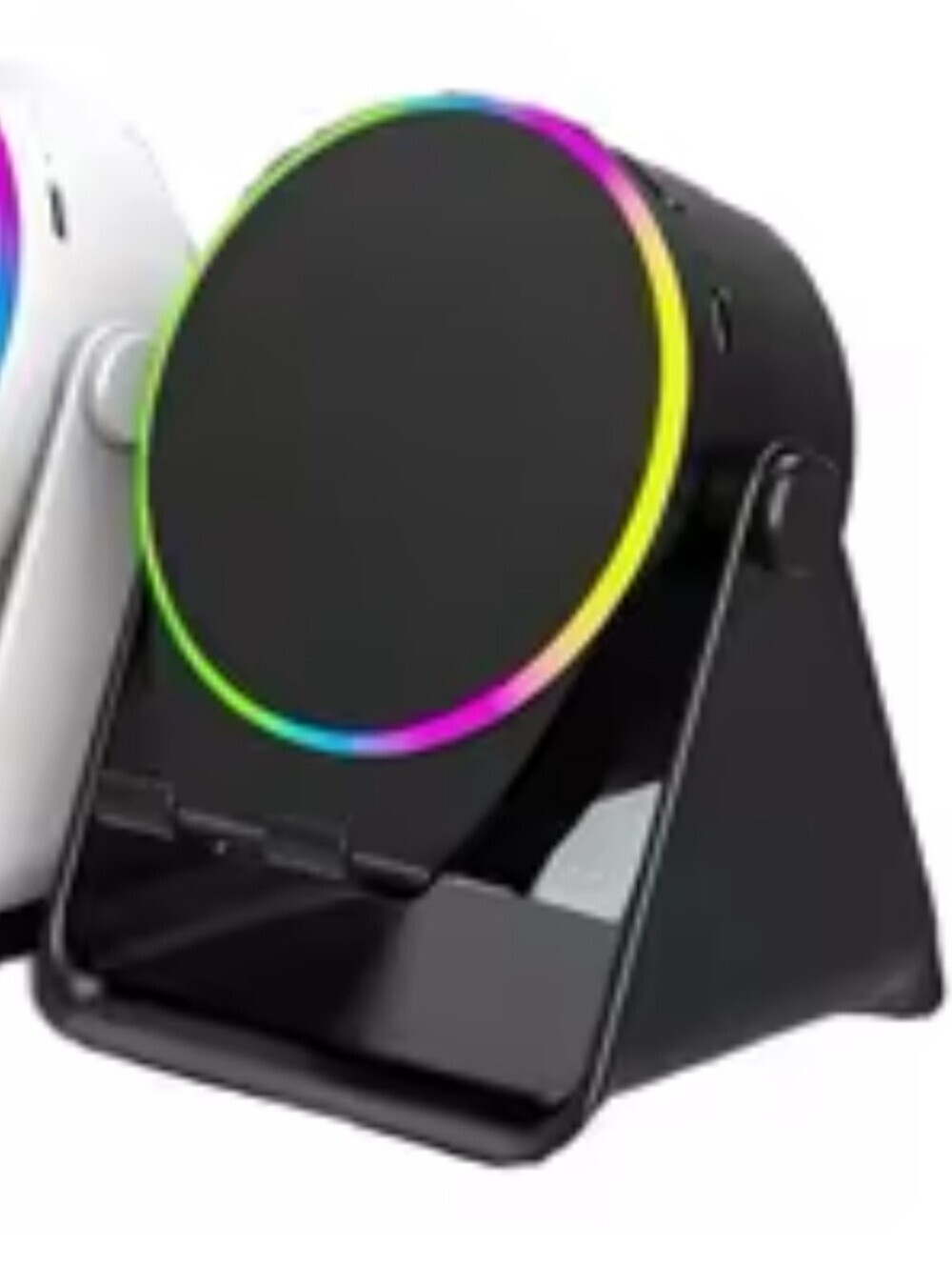 Black RGB Wireless Charger Stand - Portable Phone Dock
